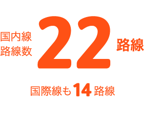 国内線路線数22路線